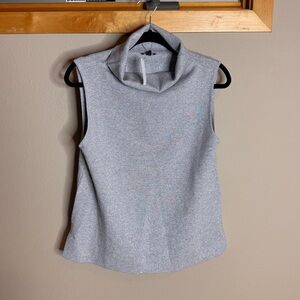 NWT Talbots Silver Sleeveless Cowl Neck Top